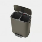 Brabantia Bo Step On atkritumu tvertne 2 x 30 L, Platinum 8