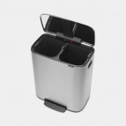Brabantia Bo Step On atkritumu tvertne 2 x 30 L, Matt Steel FPP 8