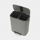 Brabantia Bo Step On atkritumu tvertne 2 x 30 L, Mineral Concrete Gray 8