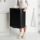 Brabantia Bo Step On atkritumu tvertne 2 x 30 L, Matt Black 9