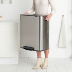Brabantia Bo Step On atkritumu tvertne 60 L, Matt Steel FPP 8