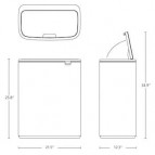 Brabantia Bo Touch atkritumu tvertne 2 x 30 l, Confident Grey 7