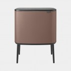 Brabantia BO TOUCH atkritumu tvertne , 11 + 23 L, Satin Taupe