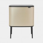 Brabantia BO TOUCH atkritumu tvertne , 11 + 23 L, Metallic Gold