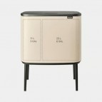 Brabantia BO TOUCH atkritumu tvertne , 11 + 23 L, Soft Beige 4