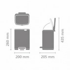 Brabantia Bo atkritumu tvertne 4 l, White 7
