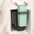 Brabantia Sort&Go Built-in atkritumu tvertne 2x30 l, Dark Grey 2