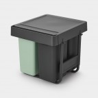 Brabantia Sort&Go Built-in atkritumu tvertne  10+10+20 l, Dark Grey