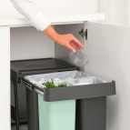 Brabantia Sort&Go Built-in atkritumu tvertne  10+10+20 l, Dark Grey 2