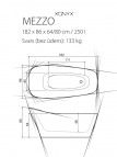 Отдельно стоящая ванна Mezzo 182х86 см 2