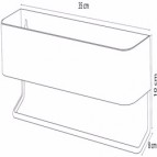 BRIX Sienas kaste ar dvieļu turētāju 35 cm, metāla, melns 2