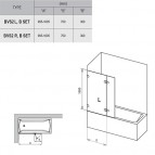 Шторка для ванны BVS2-100 2