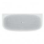 Dea brīvi stāvoša vanna pret sienu 180x80 cm, Balta 3