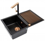 Cantus virtuves maisitājs ar grozāmu snīpi, Black metallic/copper 2