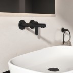 Ceralife O izlietnes maisītājs no sienas 180 mm, Melns matēts 4