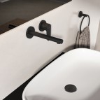 Ceralife O izlietnes maisītājs no sienas 180 mm, Melns matēts 6