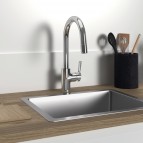 Ceralife virtuves maisītājs ar izvelkamu snīpi 207 mm, Hroms 5