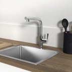 Ceralife virtuves maisītājs ar izvelkamu snīpi 216 mm, Hroms 6