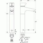 Ceraplus Electronic cмеситель для раковины 200 mm 2