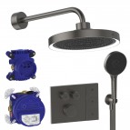Ceratherm Navigo Solos LED dušas sistēma ar termostatu, Magnetic Grey