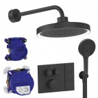 Ceratherm Navigo Solos LED dušas sistēma ar termostatu, Matt Black 