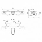 CERATHERM T100 termostata vannas maisītājs 2