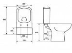 Cersanit COLOR NEW kompaktpods ar SC vāku , 3/5 4