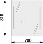 Clear зеркало с LED подсветкой 70cm 2