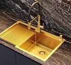 Colos virtuves maisītājs ar izvelkamu snīpi, PVD Gold 3