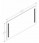 KAME COMO Spogulis, LED, 120 cm 2