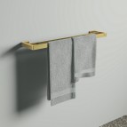 Conca dubūltais kvadrātveida dvieļu turētājs 60 cm, Brushed Gold 4