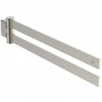 Conca kvadrātveida divzaru dvieļu turētājs 45 cm, Silver Storm