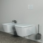 Conca tualetes birste ar kvadrātveida turētāju, Magnetic Grey 3