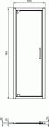 Connect 2 dušas durvis 70 cm, balts rāmis 2