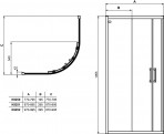 Душевая кабина Connect 2 80x80 см, серебряная рама 3