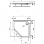 Connect Air  душевой поддон 90x90 cm 2