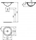 Connect круглый раковина под столешницу 38 см, Белый 3