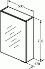 Connect Space spoguļskapītis 50 cm  2