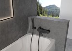 CR 022.20BL Sienas vannas/dušas maisītājs ar snīpīti, melns 5