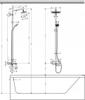 Croma E Showerpipe 280 1jet душевая система для ванны 9