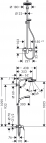 Crometta 160 1jet  Showerpipe dušas sistēma 2