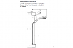 Crometta 85 1jet/Unica'Crometta 0,65 м, ½’ dušas garnitūra 2