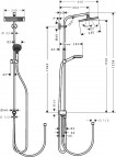 Crometta E240 1jet Showerpipe Reno душевая система 2