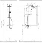 Crometta E240 1jet Showerpipe душевая система 7