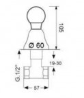 ODESSA CRYSTAL iebūvējamais ventilis 3916/S 2