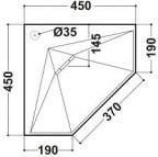 Crystal раковина 45 см 2