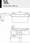 CRYSTALL WALL TWIN умывальник,white 52x110 cm 2