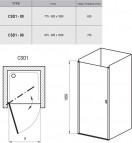 CSD1 80 dušas durvis 2