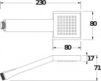 Pучной душ Cubito 80x80 mm 2