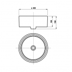 Cubito Pure Round izlietne, balta, 430x160 cm 4